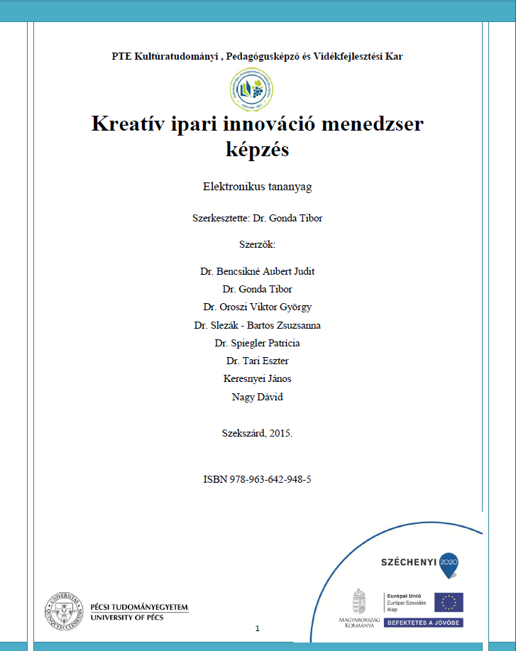 Kreatív ipari innováció menedzser képzés